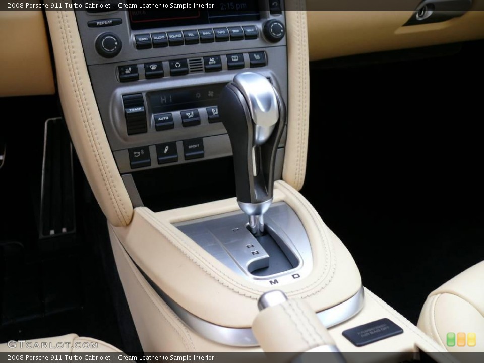 Cream Leather to Sample Interior Transmission for the 2008 Porsche 911 Turbo Cabriolet #2836267