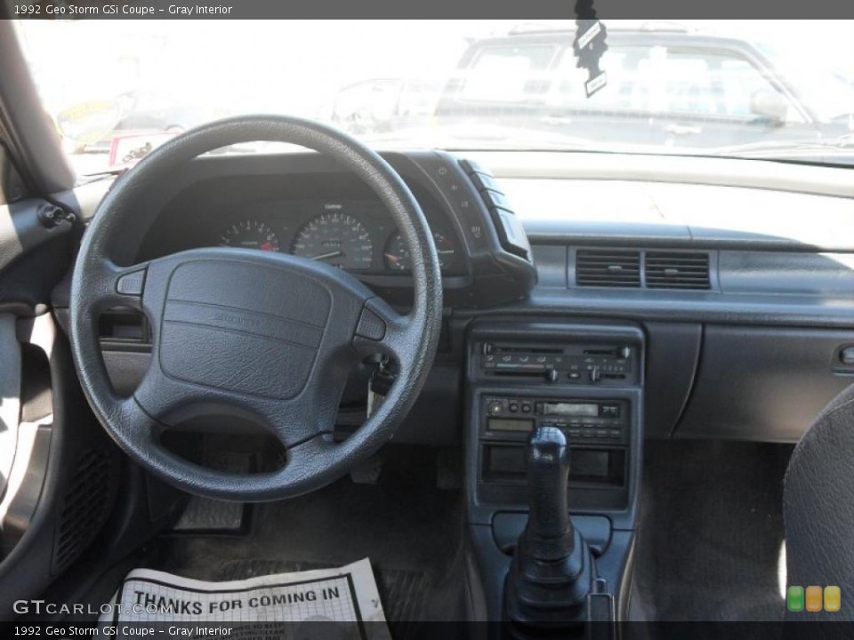 Gray Interior Dashboard for the 1992 Geo Storm GSi Coupe #28384678