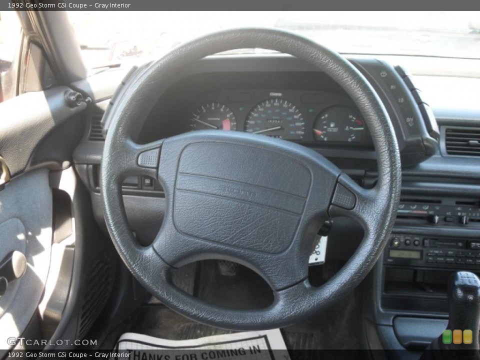 Gray Interior Steering Wheel for the 1992 Geo Storm GSi Coupe #28384690