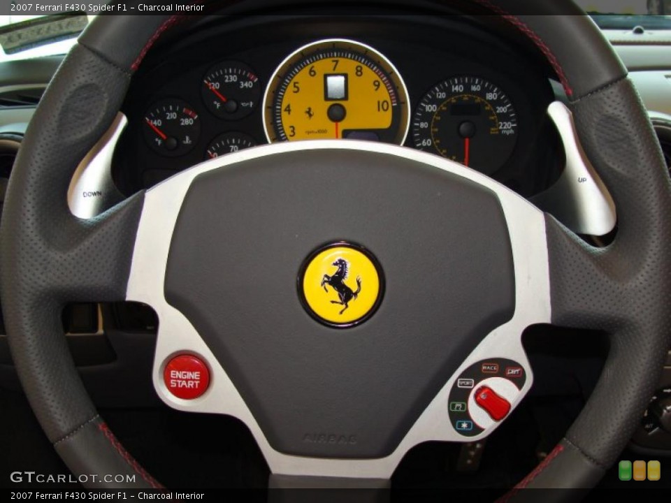 Charcoal Interior Steering Wheel for the 2007 Ferrari F430 Spider F1 #28613275