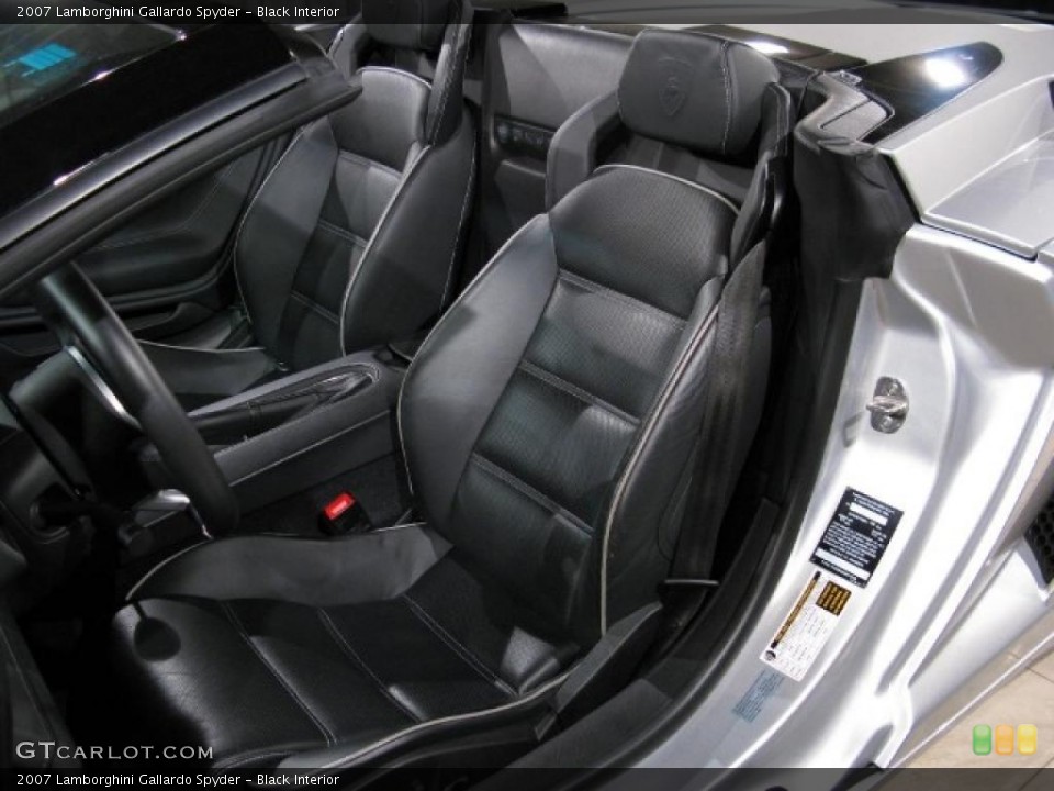 Black Interior Front Seat for the 2007 Lamborghini Gallardo Spyder #28721194