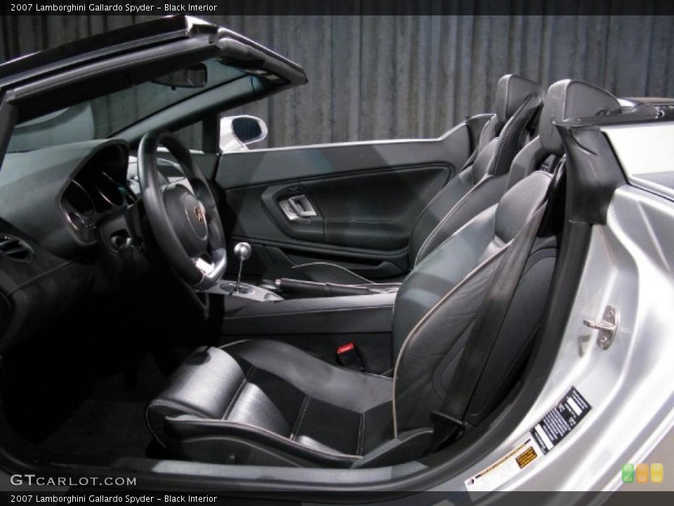 Black Interior Front Seat for the 2007 Lamborghini Gallardo Spyder #28721198