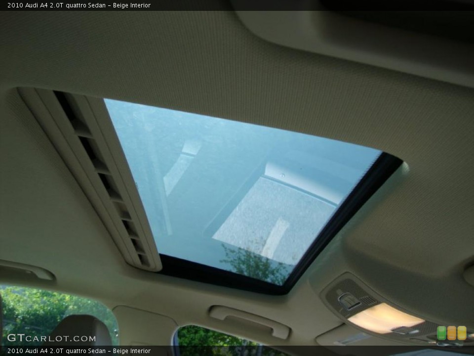 Beige Interior Sunroof for the 2010 Audi A4 2.0T quattro Sedan #28958357