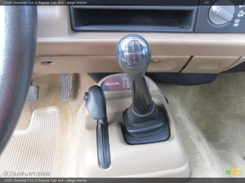 Beige Interior Transmission for the 1996 Chevrolet S10 LS Regular Cab 4x4 #29111510
