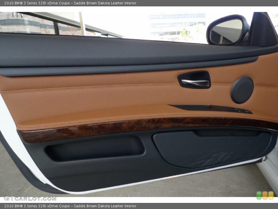 Saddle Brown Dakota Leather Interior Door Panel for the 2010 BMW 3 Series 328i xDrive Coupe #29189709