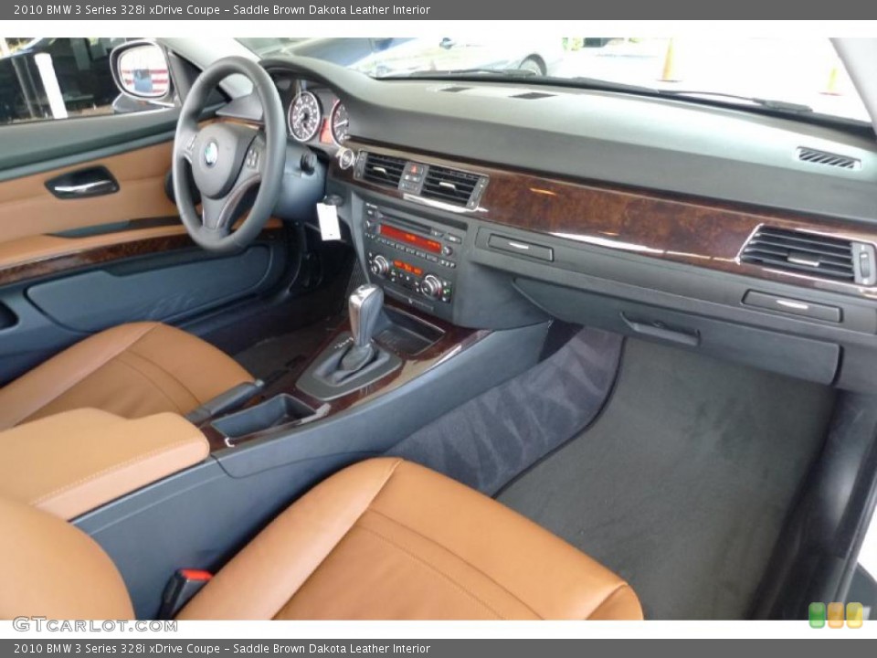 Saddle Brown Dakota Leather Interior Dashboard for the 2010 BMW 3 Series 328i xDrive Coupe #29189849