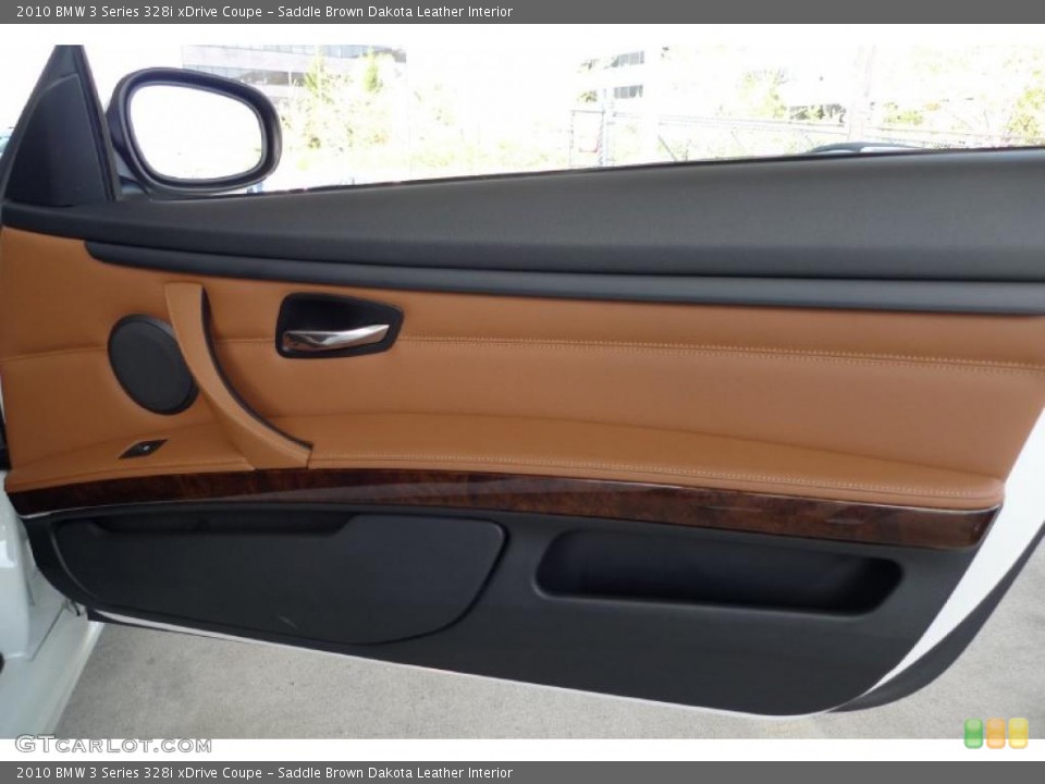 Saddle Brown Dakota Leather Interior Door Panel for the 2010 BMW 3 Series 328i xDrive Coupe #29189898
