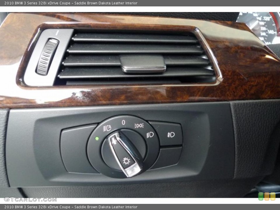 Saddle Brown Dakota Leather Interior Controls for the 2010 BMW 3 Series 328i xDrive Coupe #29189909