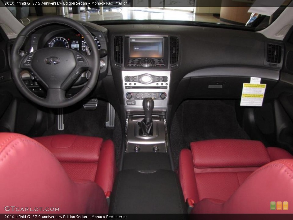 Monaco Red Interior Dashboard for the 2010 Infiniti G  37 S Anniversary Edition Sedan #29245000
