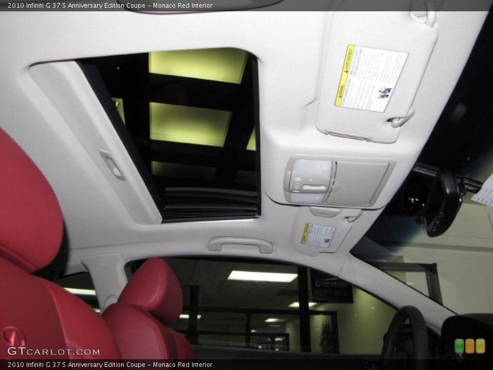 Monaco Red Interior Sunroof for the 2010 Infiniti G 37 S Anniversary Edition Coupe #29245600