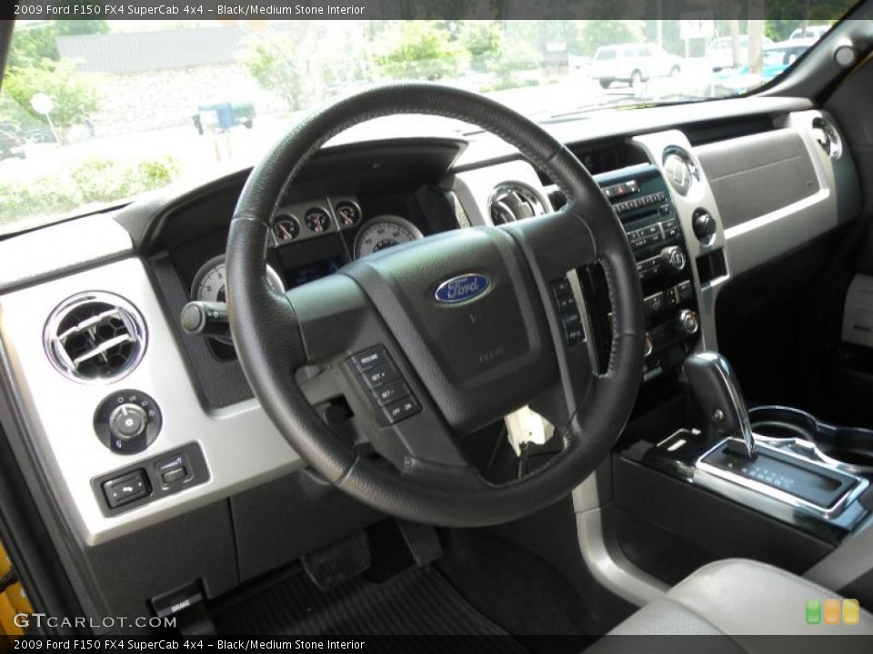 Black/Medium Stone Interior Dashboard for the 2009 Ford F150 FX4 SuperCab 4x4 #29588778