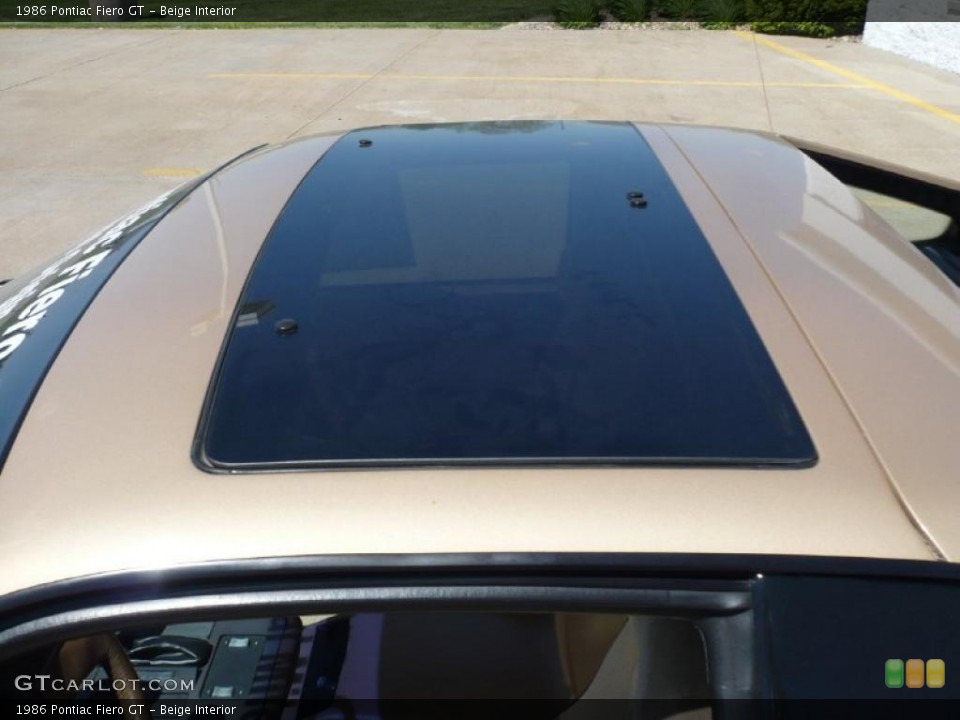 Beige Interior Sunroof for the 1986 Pontiac Fiero GT #29600518
