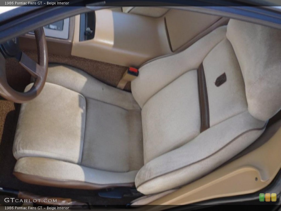 Beige 1986 Pontiac Fiero Interiors