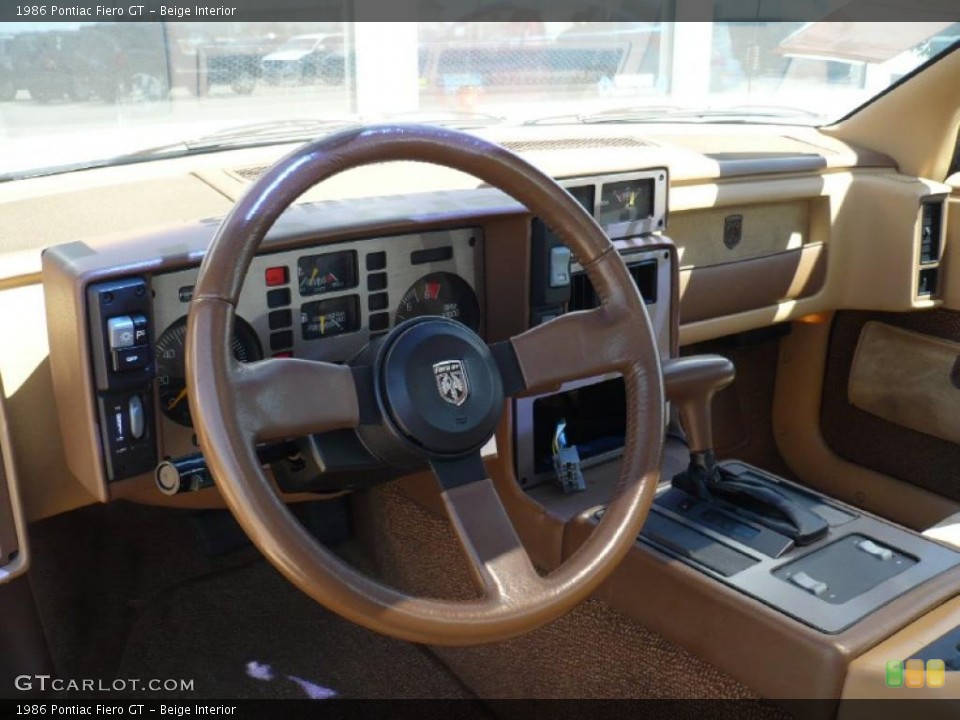 Beige Interior Steering Wheel for the 1986 Pontiac Fiero GT #29600814