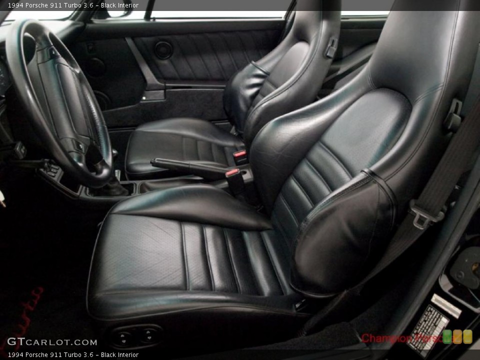 Black Interior Front Seat for the 1994 Porsche 911 Turbo 3.6 #29851534
