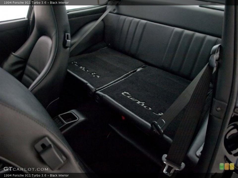 Black Interior Rear Seat for the 1994 Porsche 911 Turbo 3.6 #29851590