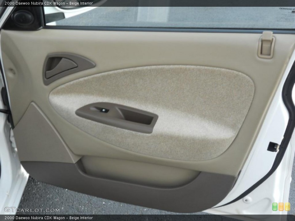 Beige Interior Door Panel for the 2000 Daewoo Nubira CDX Wagon #29902112