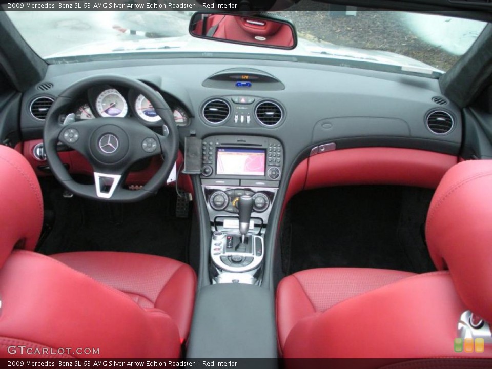Red Interior Dashboard for the 2009 Mercedes-Benz SL 63 AMG Silver Arrow Edition Roadster #30053658