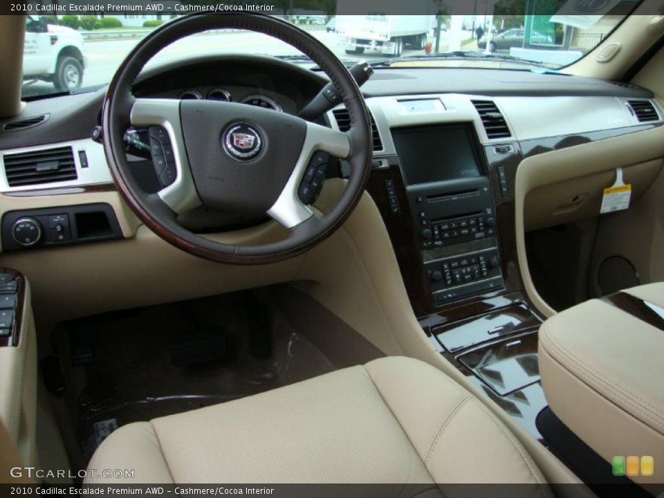 Cashmere/Cocoa Interior Dashboard for the 2010 Cadillac Escalade Premium AWD #30169830