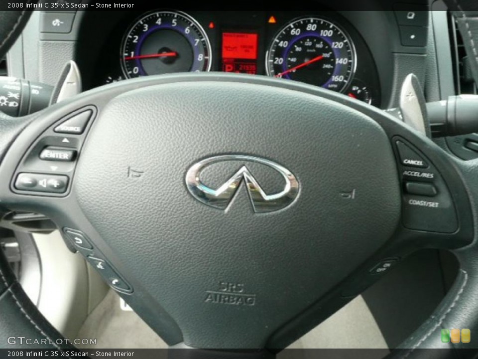 Stone Interior Steering Wheel for the 2008 Infiniti G 35 x S Sedan #30262458