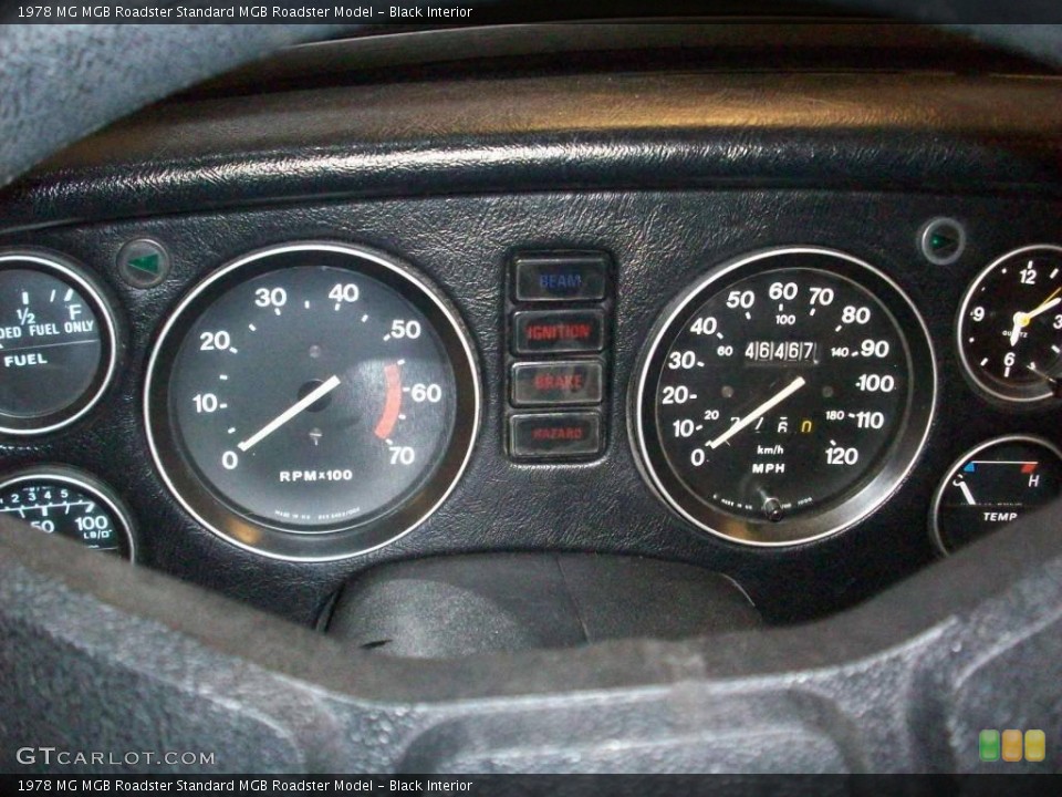 Black Interior Gauges for the 1978 MG MGB Roadster  #3027263