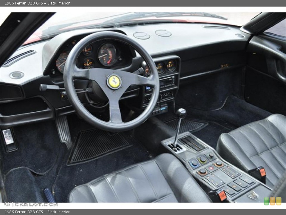 Black 1986 Ferrari 328 Interiors