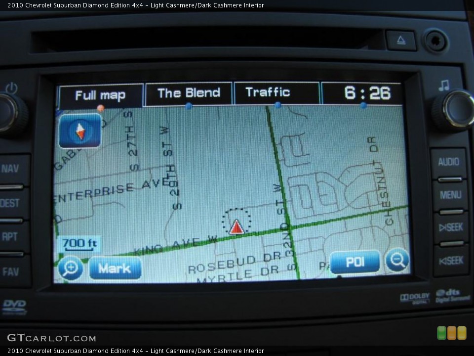 Light Cashmere/Dark Cashmere Interior Navigation for the 2010 Chevrolet Suburban Diamond Edition 4x4 #30494845