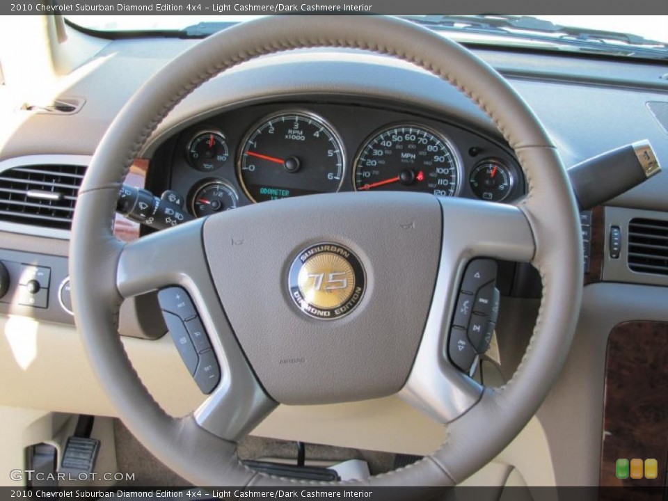 Light Cashmere/Dark Cashmere Interior Steering Wheel for the 2010 Chevrolet Suburban Diamond Edition 4x4 #30494921