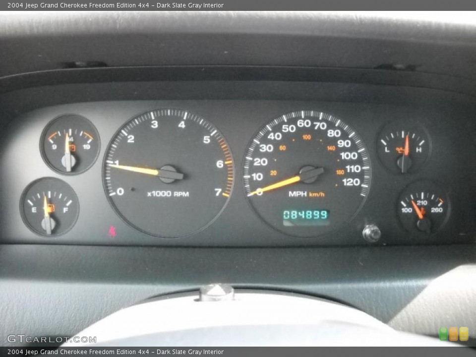 Dark Slate Gray Interior Gauges for the 2004 Jeep Grand Cherokee Freedom Edition 4x4 #30591547