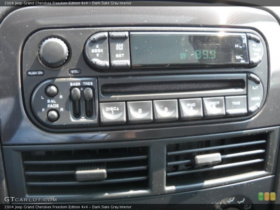 Dark Slate Gray Interior Controls for the 2004 Jeep Grand Cherokee Freedom Edition 4x4 #30591623