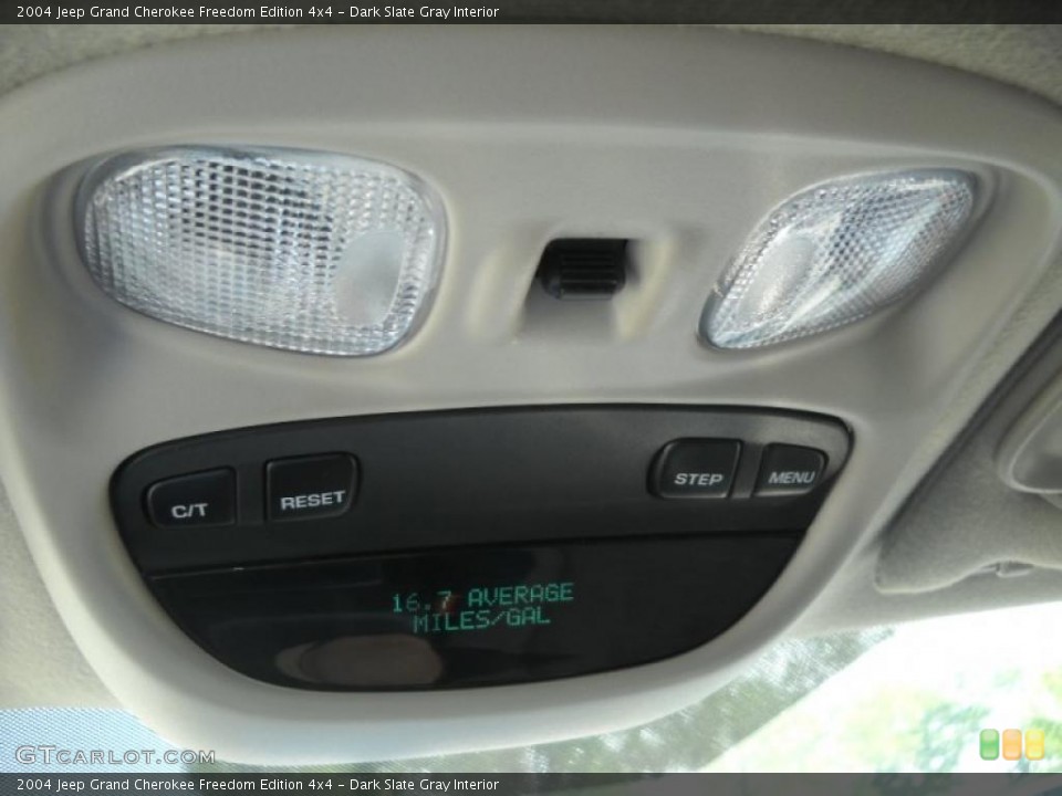 Dark Slate Gray Interior Controls for the 2004 Jeep Grand Cherokee Freedom Edition 4x4 #30591691