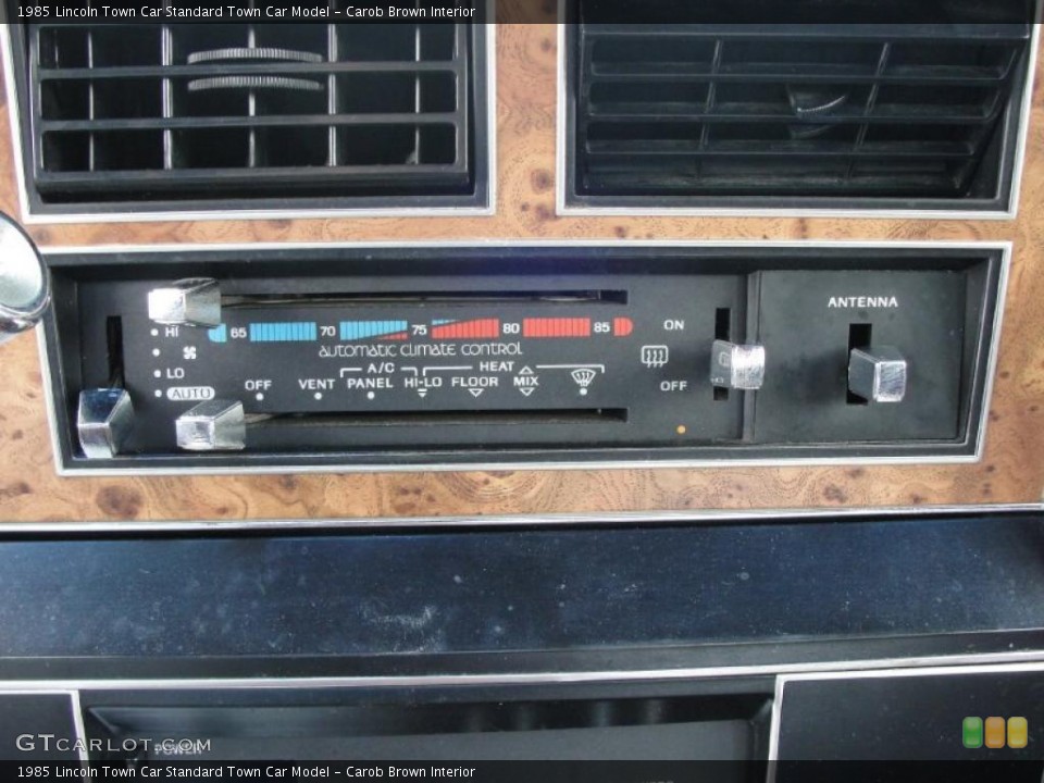 Carob Brown Interior Controls for the 1985 Lincoln Town Car  #30761927