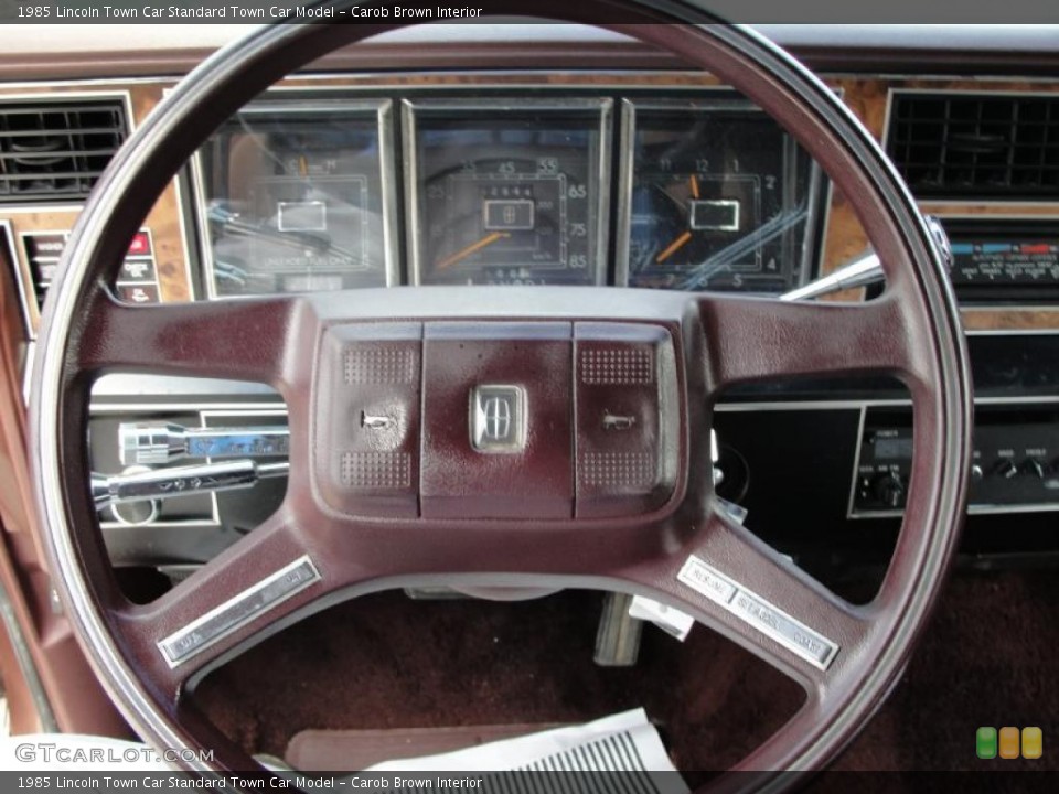 Carob Brown Interior Steering Wheel for the 1985 Lincoln Town Car  #30761951