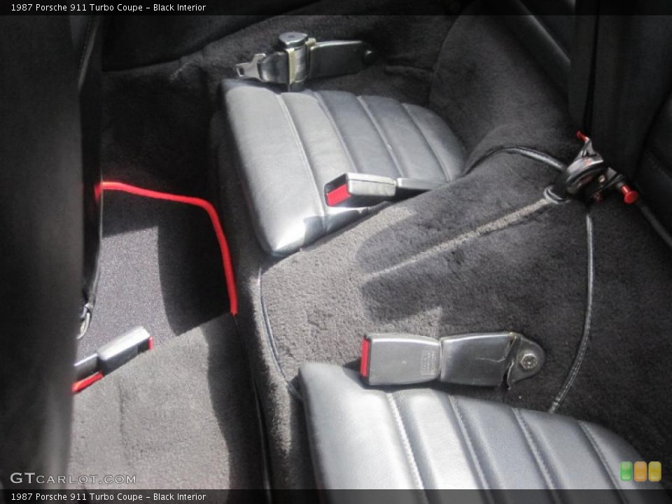 Black Interior Rear Seat for the 1987 Porsche 911 Turbo Coupe #30772791