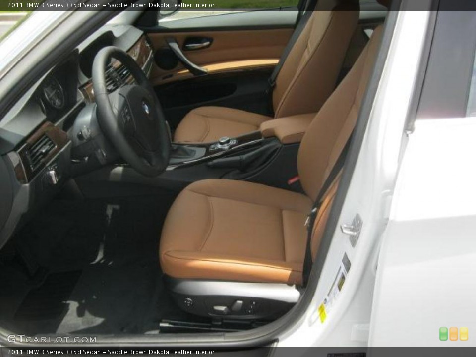 Saddle Brown Dakota Leather Interior Photo for the 2011 BMW 3 Series 335d Sedan #30802261