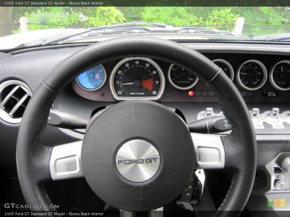 Ebony Black Interior Steering Wheel for the 2005 Ford GT  #30873790