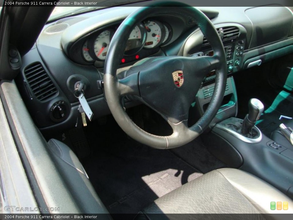 Black Interior Steering Wheel for the 2004 Porsche 911 Carrera Cabriolet #30971345