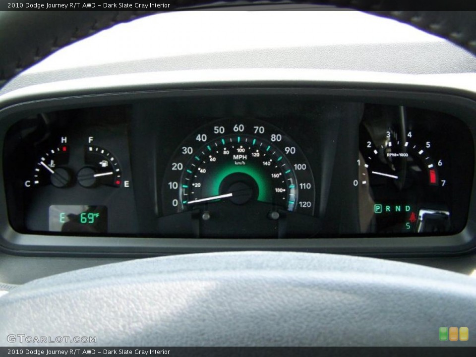 Dark Slate Gray Interior Gauges for the 2010 Dodge Journey R/T AWD #30983873