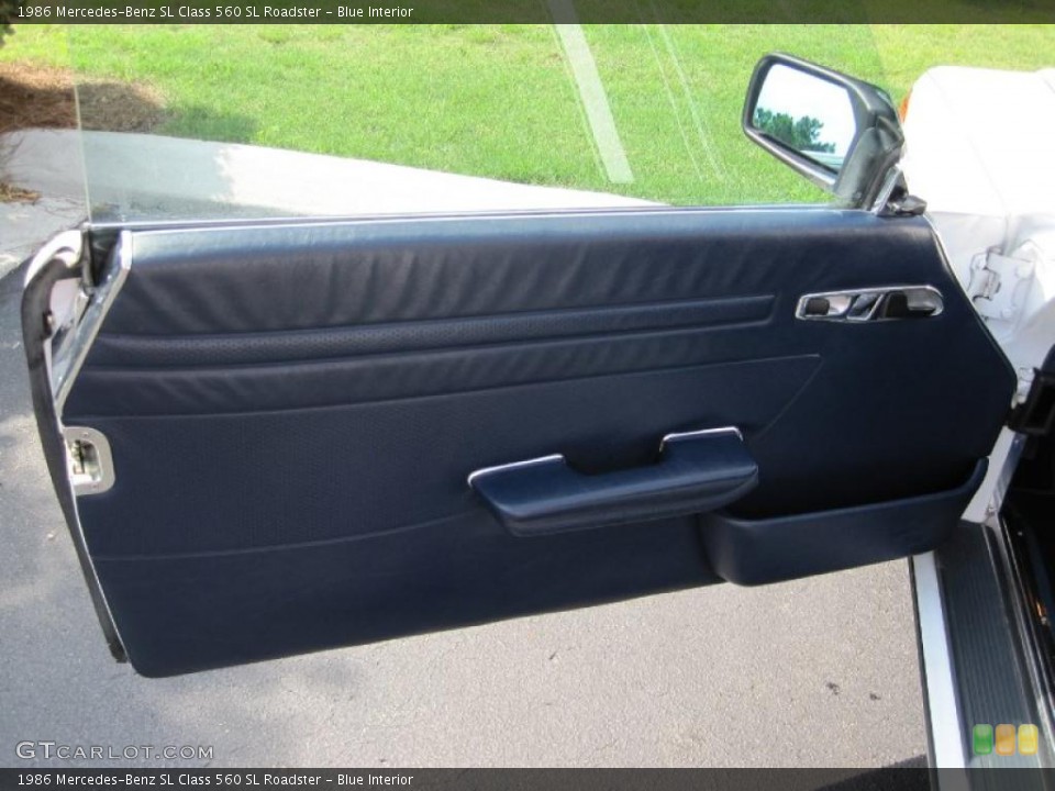 Blue Interior Door Panel for the 1986 Mercedes-Benz SL Class 560 SL Roadster #31269596