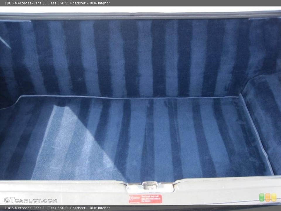 Blue Interior Trunk for the 1986 Mercedes-Benz SL Class 560 SL Roadster #31269692