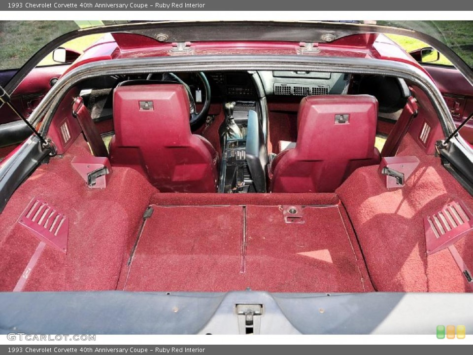 Ruby Red Interior Trunk for the 1993 Chevrolet Corvette 40th Anniversary Coupe #31291335