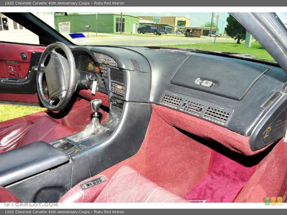 Ruby Red Interior Dashboard for the 1993 Chevrolet Corvette 40th Anniversary Coupe #31291383