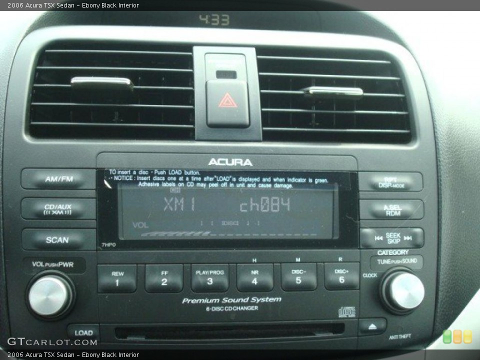 Ebony Black Interior Audio System for the 2006 Acura TSX Sedan #31302304