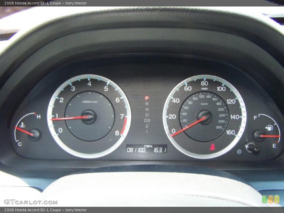 Ivory Interior Gauges for the 2008 Honda Accord EX-L Coupe #31664518