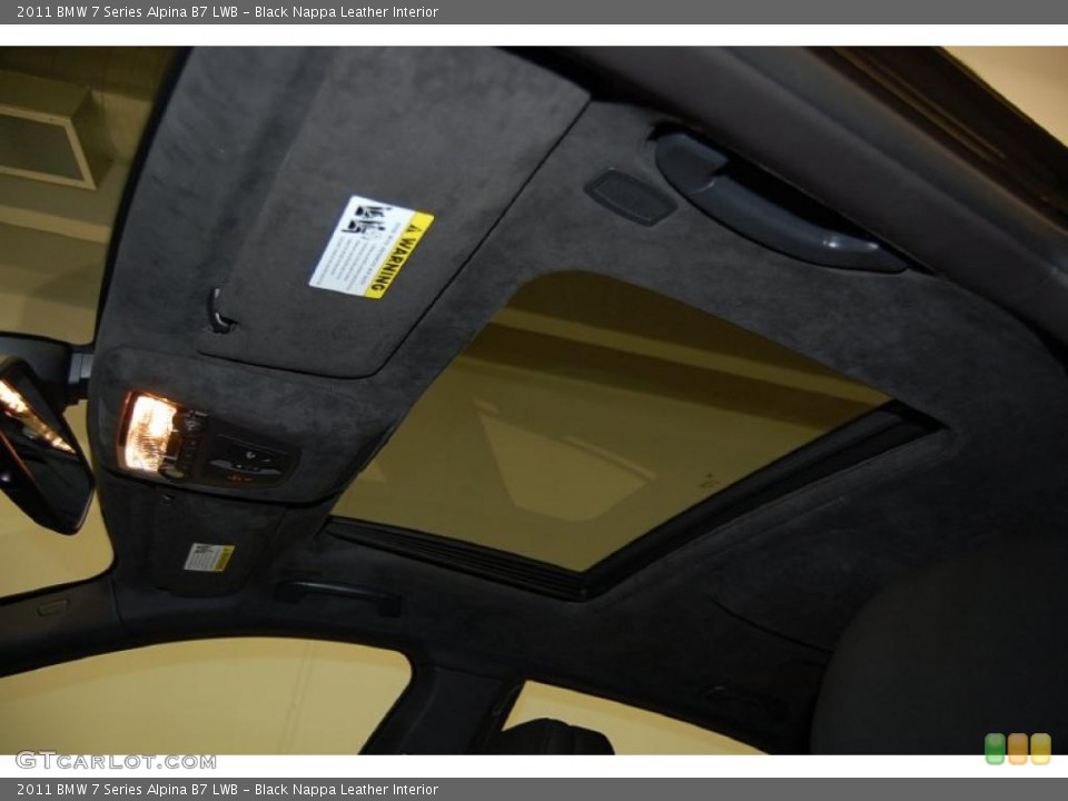 Black Nappa Leather Interior Sunroof for the 2011 BMW 7 Series Alpina B7 LWB #31877570