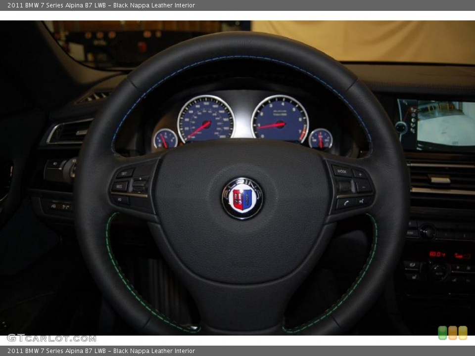 Black Nappa Leather Interior Steering Wheel for the 2011 BMW 7 Series Alpina B7 LWB #31877582
