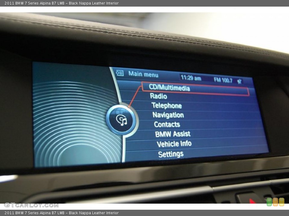 Black Nappa Leather Interior Navigation for the 2011 BMW 7 Series Alpina B7 LWB #31877606