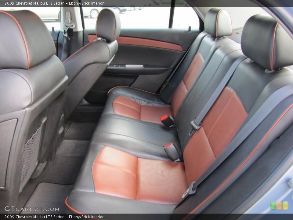 Ebony/Brick Interior Photo for the 2009 Chevrolet Malibu LTZ Sedan #32105575