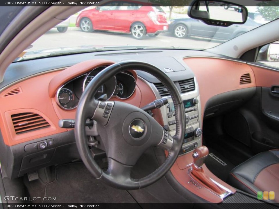 Ebony/Brick Interior Dashboard for the 2009 Chevrolet Malibu LTZ Sedan #32105583