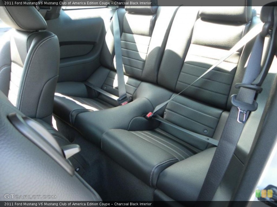Charcoal Black Interior Rear Seat for the 2011 Ford Mustang V6 Mustang Club of America Edition Coupe #32371327